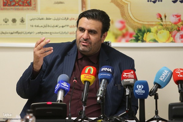حمید مجیدی مهر، رئیس مرکز امور قرآنی سازمان اوقاف و امور خیریه در نشست خبری چهل و هشتمین دوره مسابقات سراسری قرآن کریم جمهوری اسلامی ایران