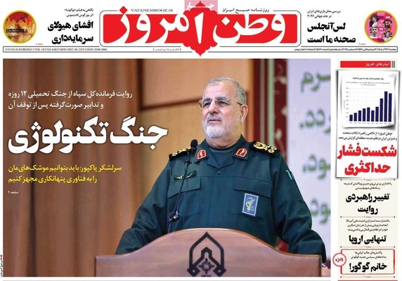 صفحه نخست روزنامه‌های دوشنبه ۱۷ آذر ۱۴۰۴