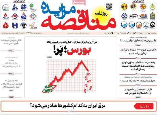 صفحات نخست روزنامه‌های چهارشنبه ۸ بهمن ۱۴۰۴