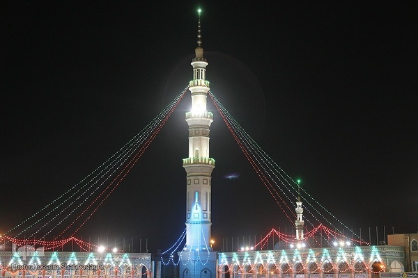 چراغانی مسجد جمکران در آستانه نیمه شعبان