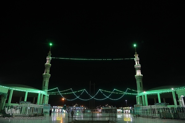 چراغانی مسجد جمکران در آستانه نیمه شعبان