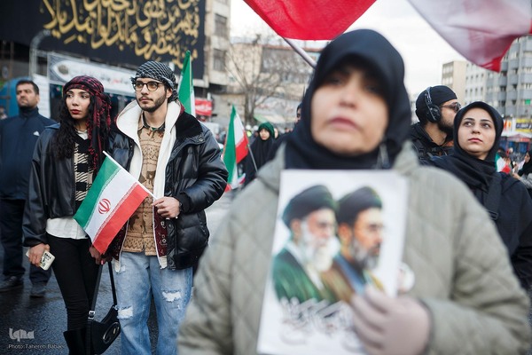 تحویل سال نو در میدان انقلاب تهران