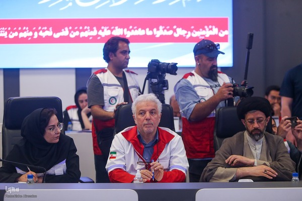 نشست خبری دبیرکل و رئیس جمعیت هلال‌احمر
