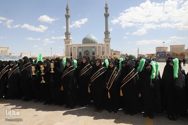 عزاداری خادمان حضرت معصومه در روز شهادت امام جواد(ع)