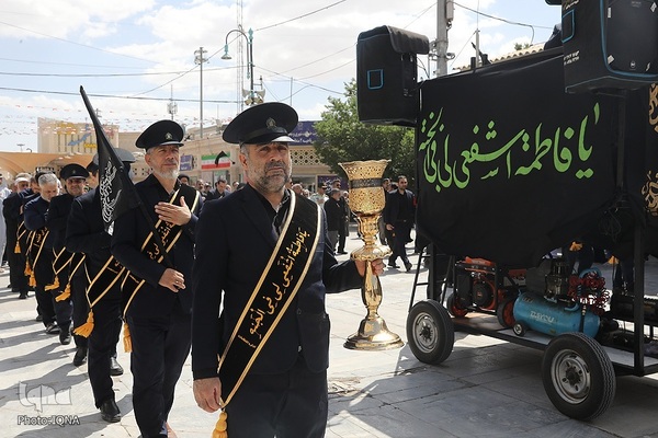 عزاداری خادمان حضرت معصومه در روز شهادت امام جواد(ع)