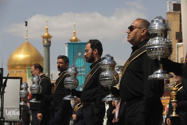 عزاداری خادمان حضرت معصومه در روز شهادت امام جواد(ع)