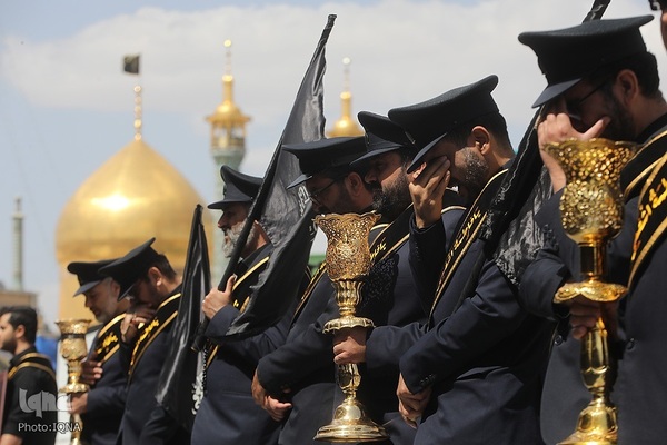 عزاداری خادمان حضرت معصومه در روز شهادت امام جواد(ع)