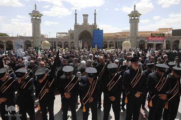 عزاداری خادمان حضرت معصومه در روز شهادت امام جواد(ع)