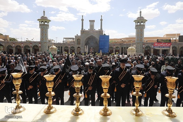 عزاداری خادمان حضرت معصومه در روز شهادت امام جواد(ع)