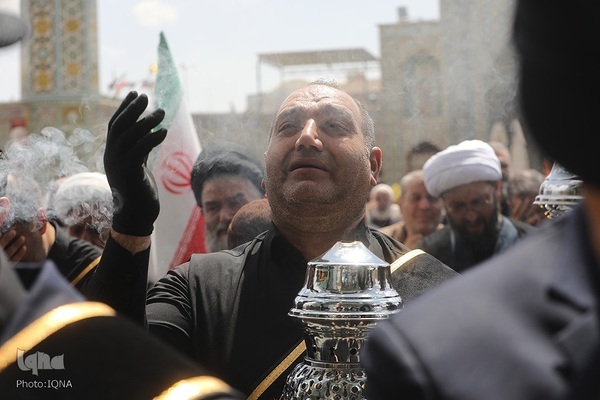 عزاداری خادمان حضرت معصومه در روز شهادت امام جواد(ع)