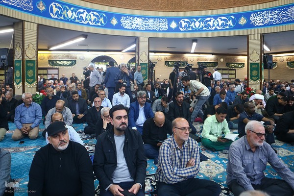 مراسم یادبود شهید دکتر علی لاریجانی در مسجد بلال رسانه ملی
