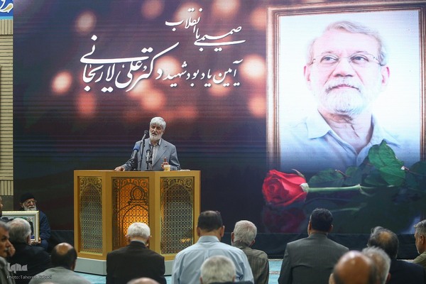 مراسم یادبود شهید دکتر علی لاریجانی در مسجد بلال رسانه ملی