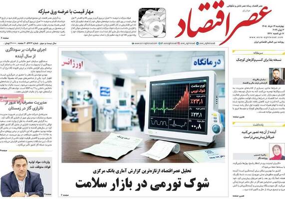 صفحات نخست روزنامه‌های چهارشنبه ۱۳ خرداد ۱۴۰۵