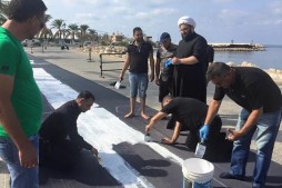 Liban : le plus grand drapeau husseinite du monde à Tyr+photos