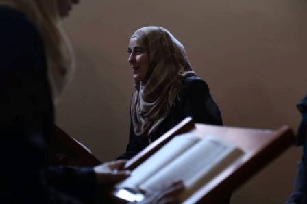 Une aveugle palestinienne qui a mémorisé le Coran Une aveugle palestinienne qui a mémorisé le Coran