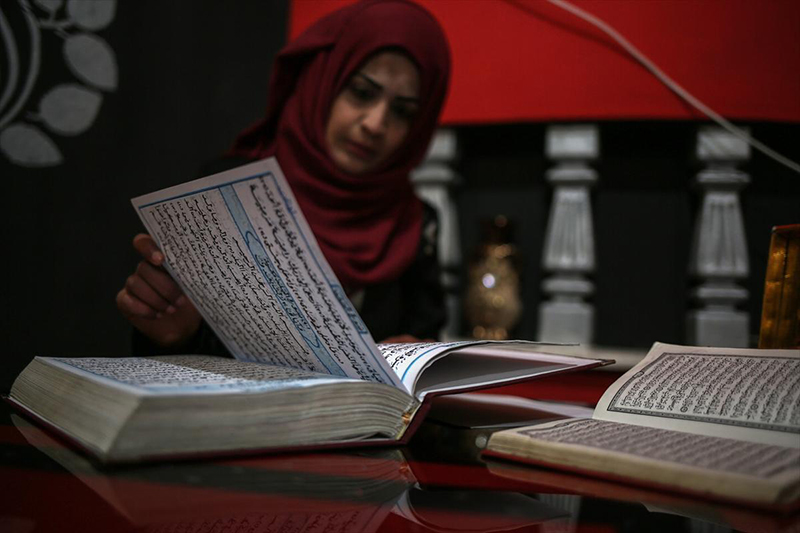 Le Coran manuscrit par une jeune palestinienne+photos