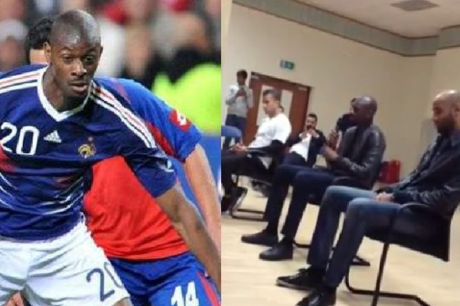 Le footballeur français r&eacute;cite le Saint Coran à la mosqu&eacute;e londonienne