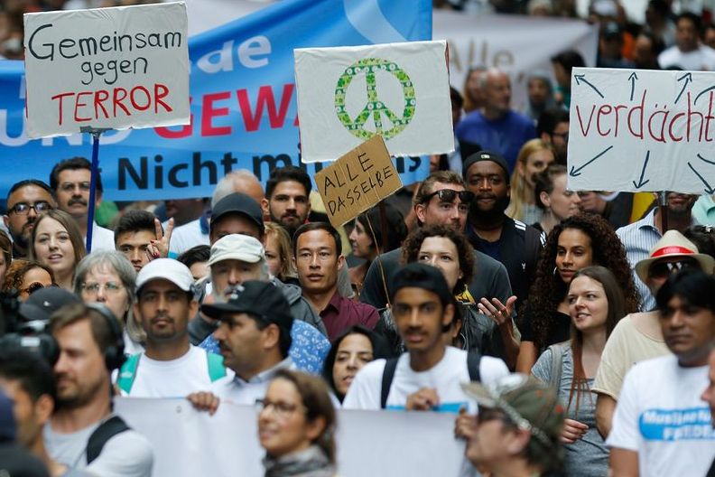Manifestation des musulmans à Cologne