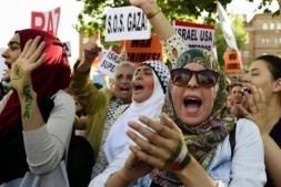 Des manifestants à Madrid pour soutenir la Palestine