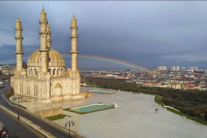 La mosquée Heydar à Bakou