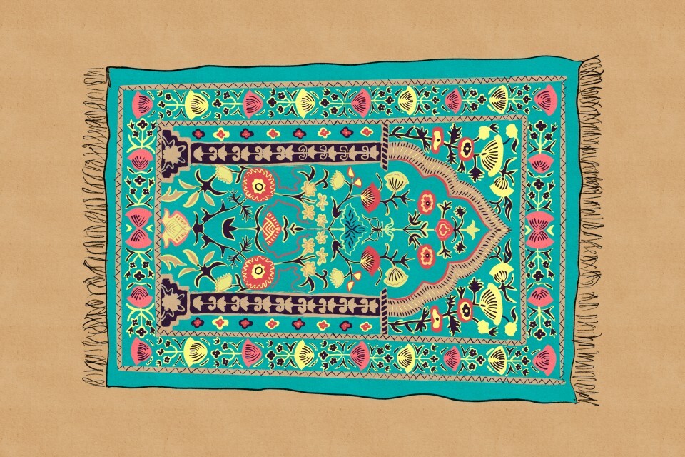 Illustration de tapis de prière
