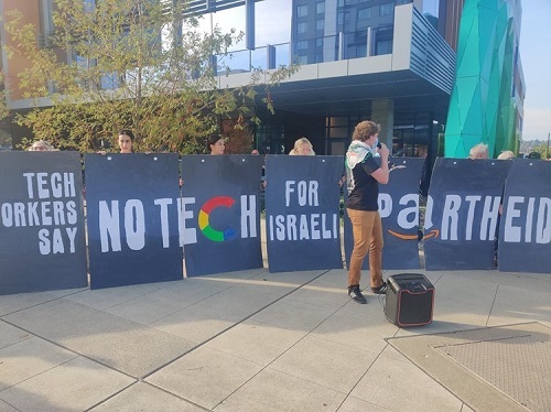 Etats-Unis : protestations contre Google et Amazon pour des livraisons de services à l'apartheid israélien