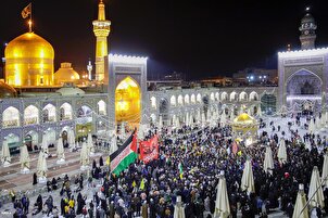 An Saka Bakar Tuta A Haramin Imam Ridha Don Makokin Kisan Kiyashi a  Asibitin Gaza