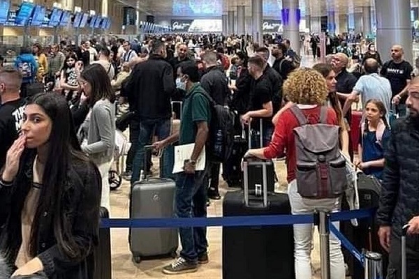 Cunkoson jama'a a filin jirgin sama na Ben Gurion don barin Isra'ilawa