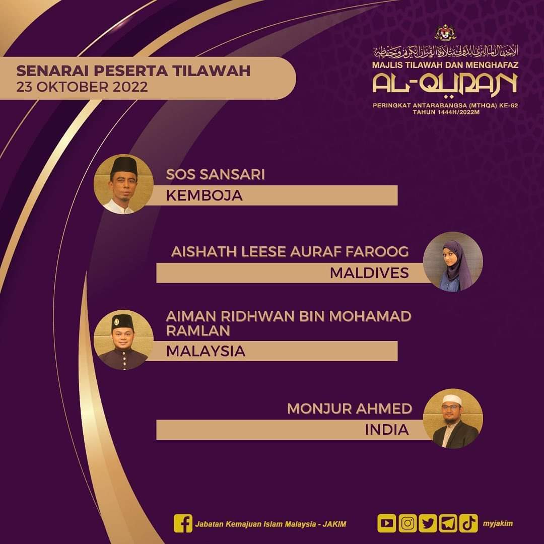 Malam Terakhir Musabaqoh Alquran Internasional Malaysia dengan Dihadiri Sang Ratu