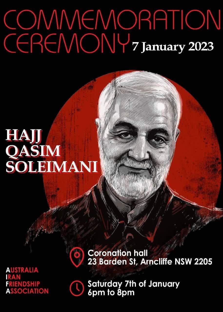 Penyelenggaraan Peringatan Haul Ketiga Jenderal Soleimani di Australia