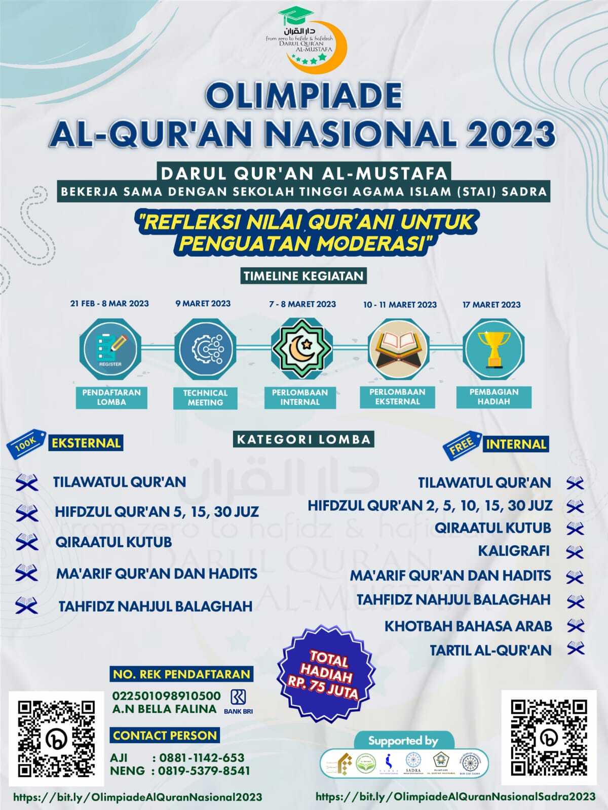 DQ Al Mustafa dan STAI Sadra Gelar Olimpiade Al-Qur’an Nasional 2023