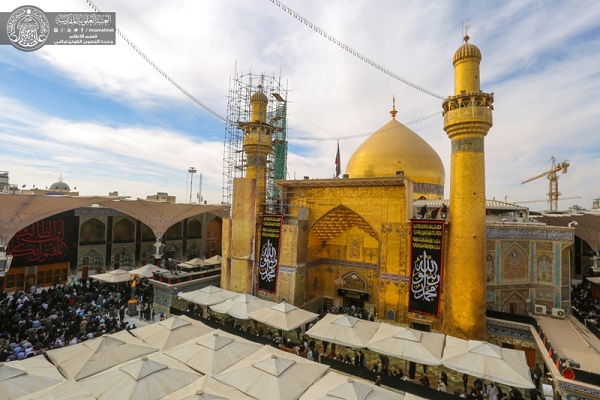 Scomparsa Profeta(SW):bandiera di lutto su mausoleo Imam Ali(AS)