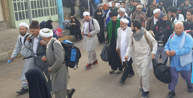 Strada  d'amore  Najaf verso  Karbala