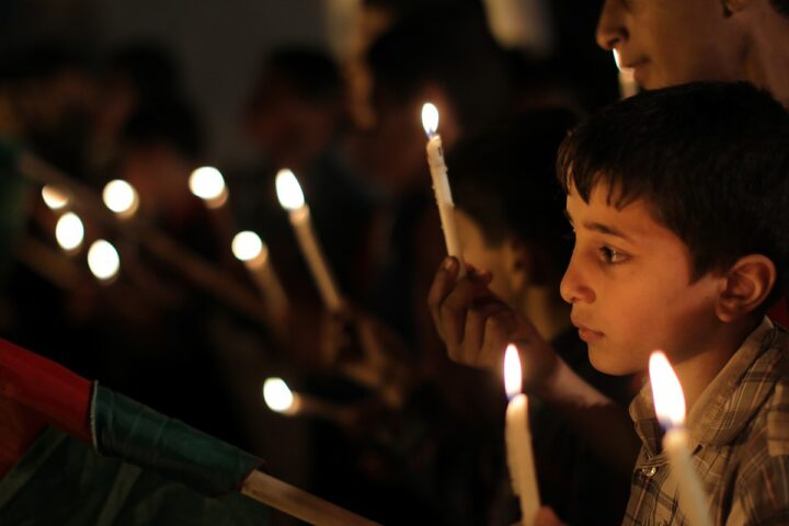 Veglia dei bambini di Gaza per il rilascio dei coetanei nelle carceri israeliane