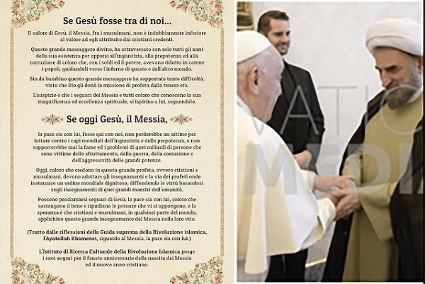 “Se Cristo fosse tra noi”: Papa Francesco riceve un dono da ambasciatore iraniano