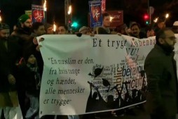 İslamafobiye karşı Danimarkalı Müslümanların yürüyüşü