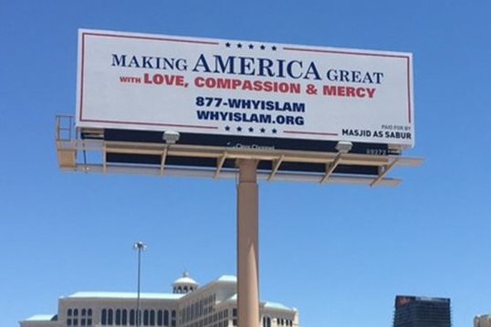 Las Vegas'ta İslami reklam panolarının asılması