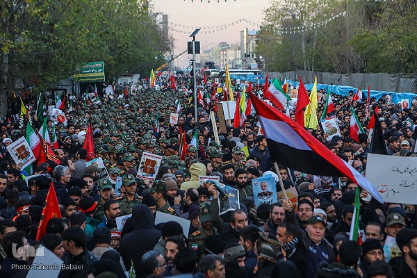 Tahran'da Şehit Korgeneral Süleymani için cenaze töreni