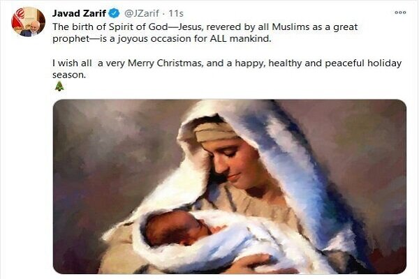 Zarif'ten Hristiyanlara Noel Bayramı mesajı
