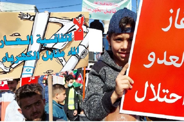 Binlerce Ürdünlü Siyonist rejimle yapılan anlaşmayı protesto etti