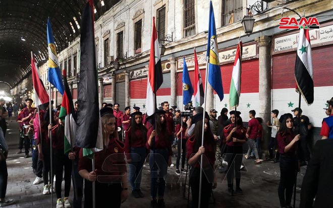 Suriyeliler Dünya Kudüs Günü yürüyüşüne yoğun ilgi gösterdi