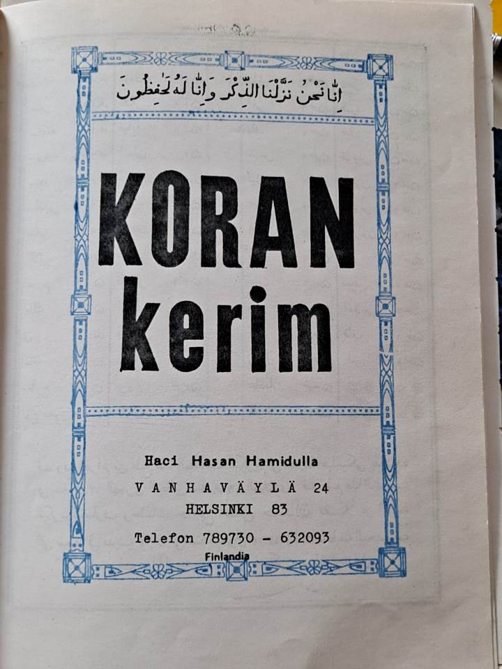 Kur’anın Finlandiya’da  ilk basım hikayesi