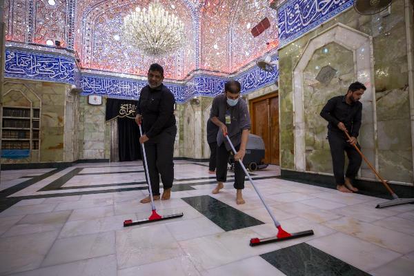 Hz Abbas (a.s) Türbesi gülsuyu ile yıkandı