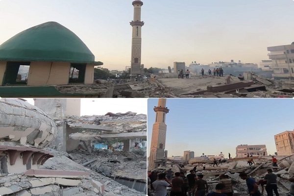 Siyonistlerin saldırısında 14 asırlık el-Ömeri camii tamamen yıkıldı