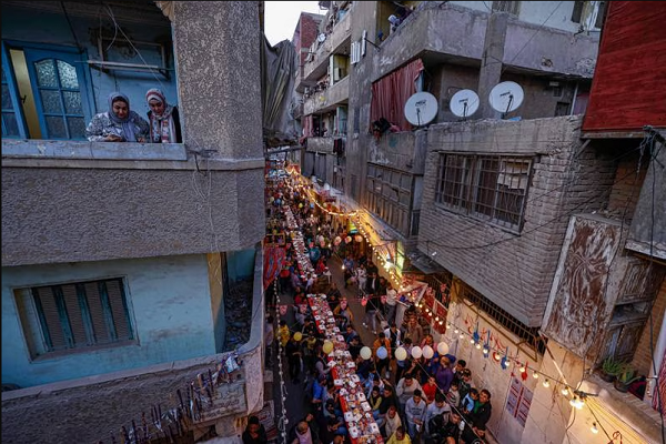 Mısır'daki en büyük iftar töreni + fotoğraf