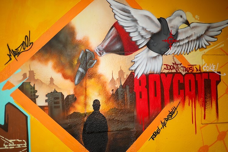 Senegalli sanatçılar, grafitileriyle Filistin’e destek veriyor