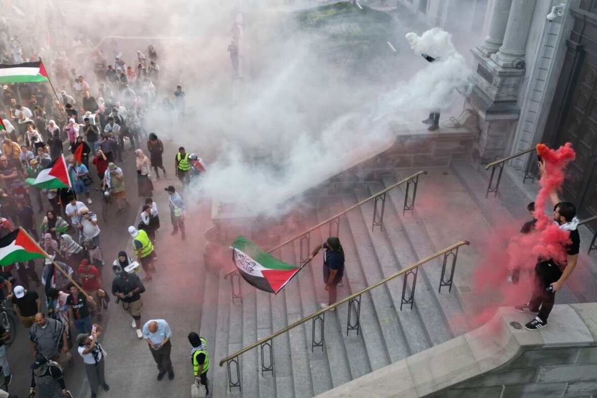 Kanada’da Gazze ve Lübnan halkıyla dayanışma için gösteri düzenlendi