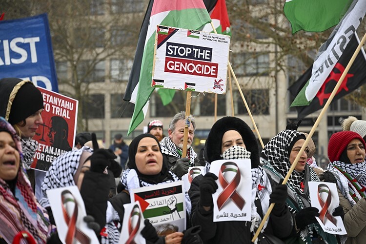Berlin’de Filistin'e destek gösterisi düzenlendi
