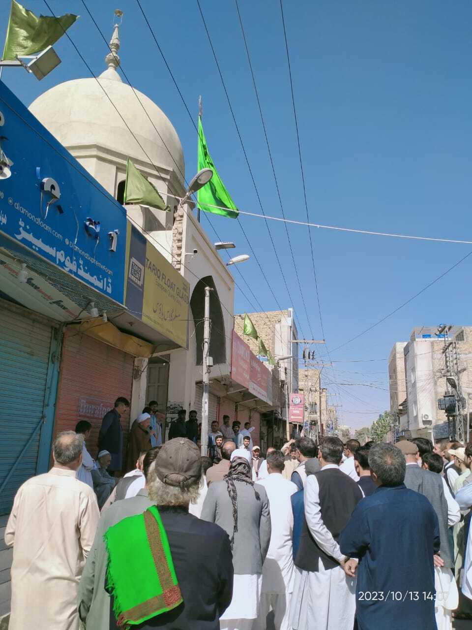 کوئٹہ میں نمازیوں نے طوفان الاقصی کی حمایت میں جلوس نکالا