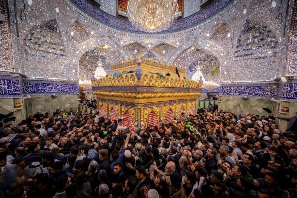 عزاداری فاطمی کی مجالس آستانہ‌های حسینی و عباسی میں+ تصاویر